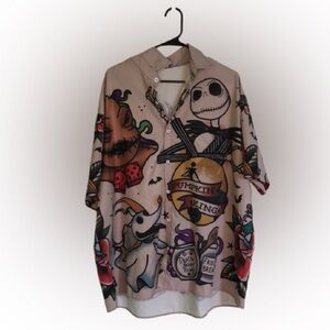 Men’s Nightmare Before Christmas 3XL Button-Up Shirt